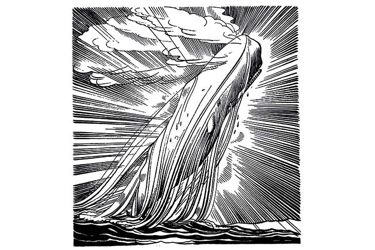 Moby Dick Transcendent (1930), Rockwell Kent, illustration for the Lakeside Press edition of Moby-Dick.