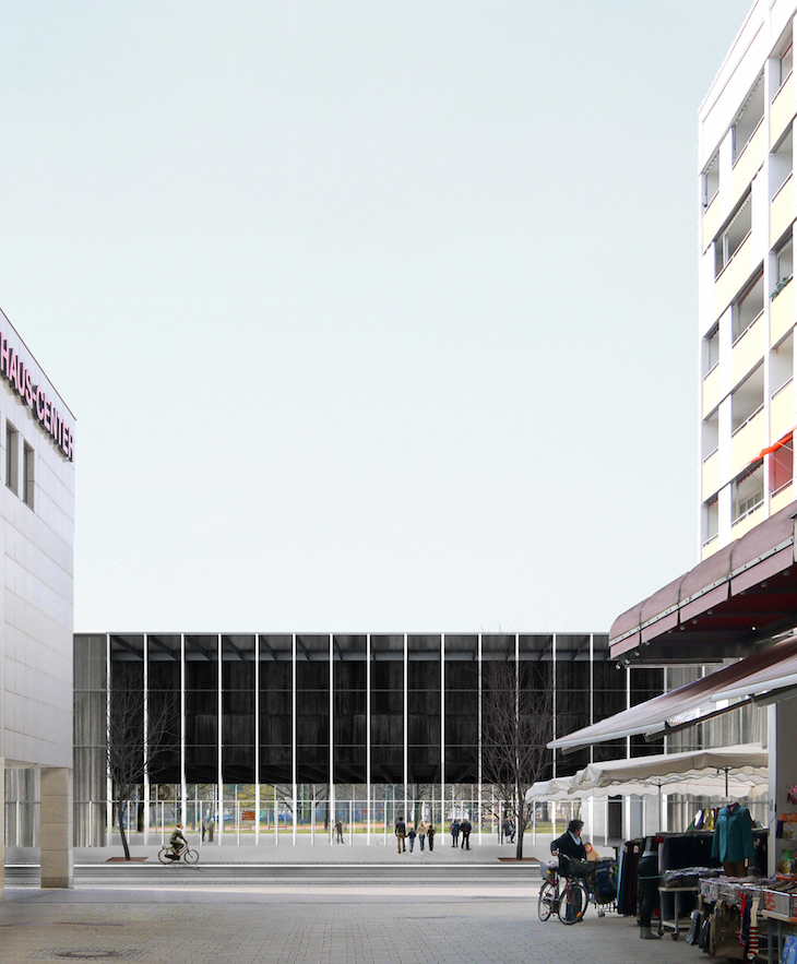 Render of the Bauhaus Museum Dessau.