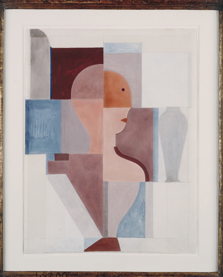 Geteilte Halbfigur nach rechts (1923), Oskar Schlemmer.