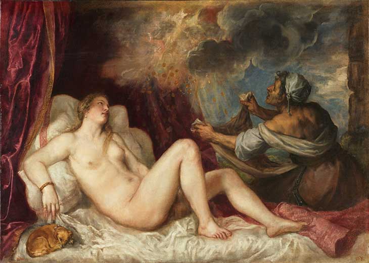 Danaë and the Shower of Gold (1560–65), Titian.