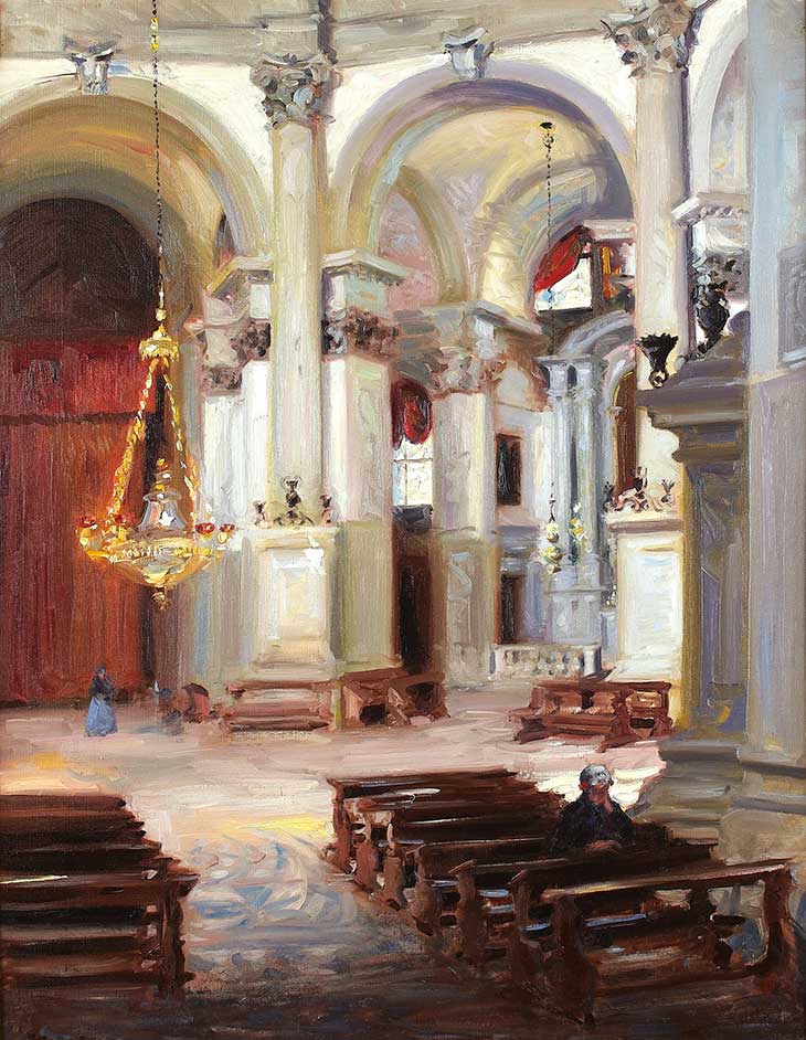 Interior – Santa Maria della Salute, Venice (1911), F.C.B. Cadell