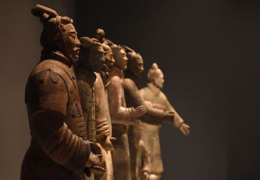 Installation view from ‘China’s First Emperor and the Terracotta Warriors’ at the World Museum, Liverpool (9 February–28 October).