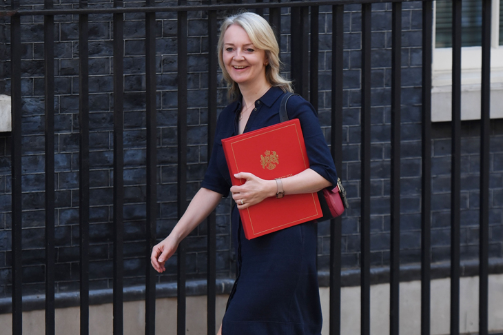 Liz Truss, the UK International Trade Secretary outside 10 Downing Street. Photo: Getty/Chris J Ratcliffe