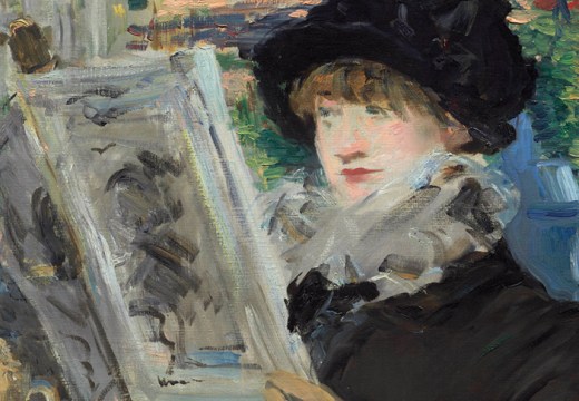 Woman Reading (detail; c. 1880–81), Édouard Manet. Art Institute of Chicago