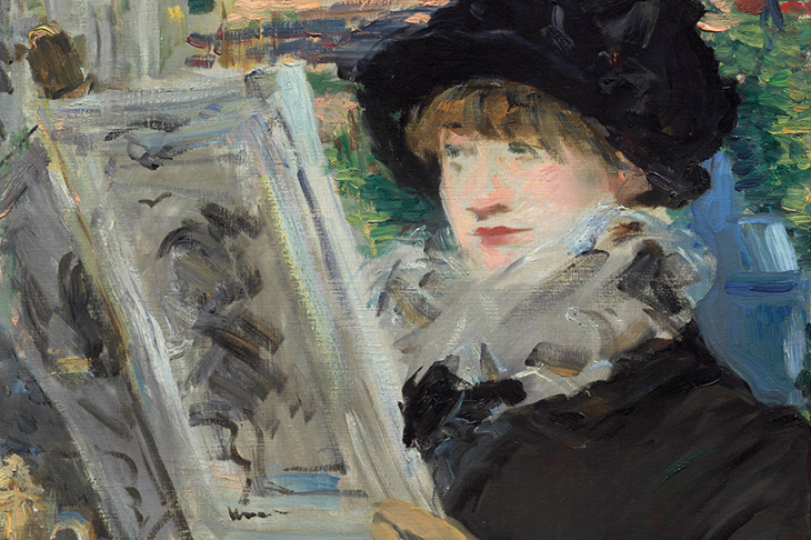 Woman Reading (detail; c. 1880–81), Édouard Manet. Art Institute of Chicago