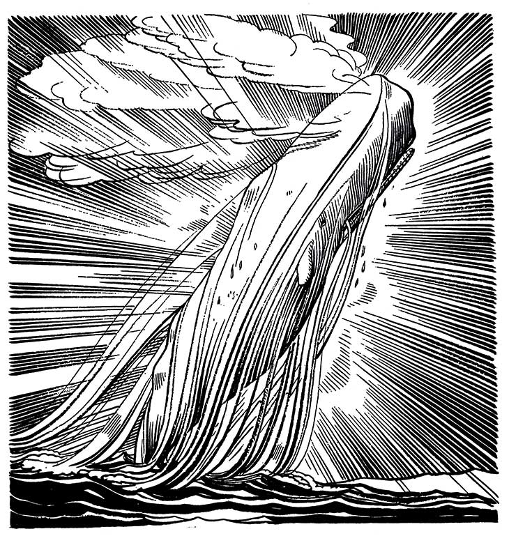 Moby Dick Transcendent (1930), Rockwell Kent, illustration for the Lakeside Press edition of Moby-Dick.