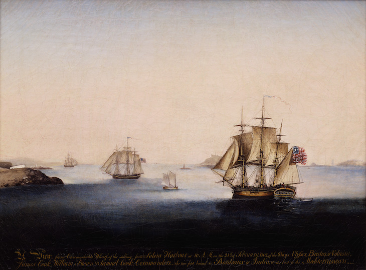 Sailing from Salem Harbor on the 21st of February 1802 (before 1819), George Ropes.
