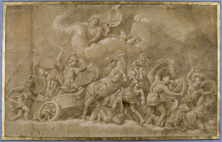 Diomedes Fighting Ideus and Phlegeus (n.d.), Giulio Romano.