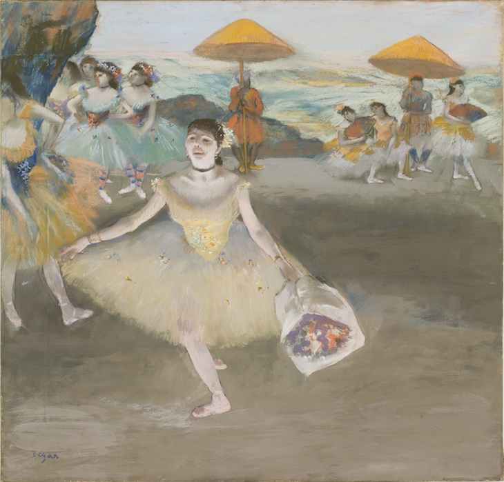 Danseuse au bouquet (1878), Edgar Degas. 