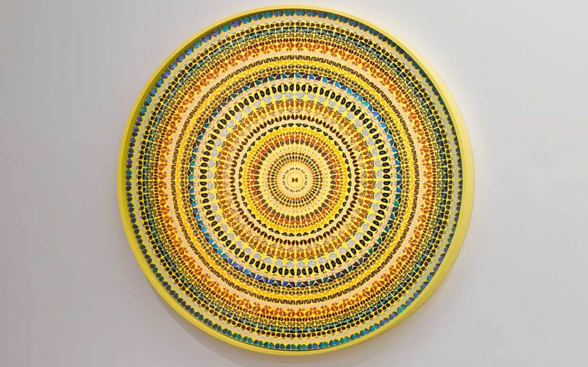 Installation view of ‘Damien Hirst: Mandalas’ at White Cube, Mason’s Yard, London, 2019.