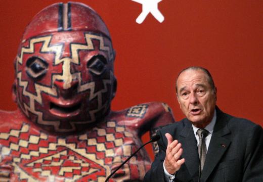 Jacques Chirac at the inauguration of the Musée du Quai-Branly in 2006.