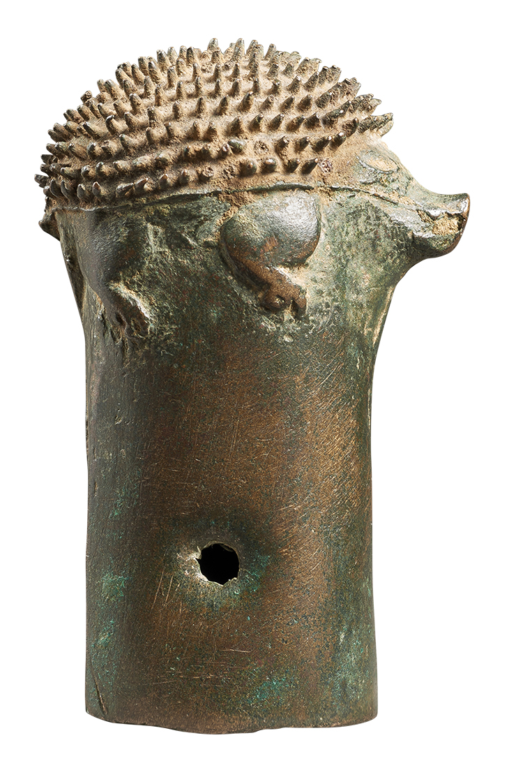 Pole top with hedgehog (4th–1st century BC), Eurasian Steppe, Ordos culture. 