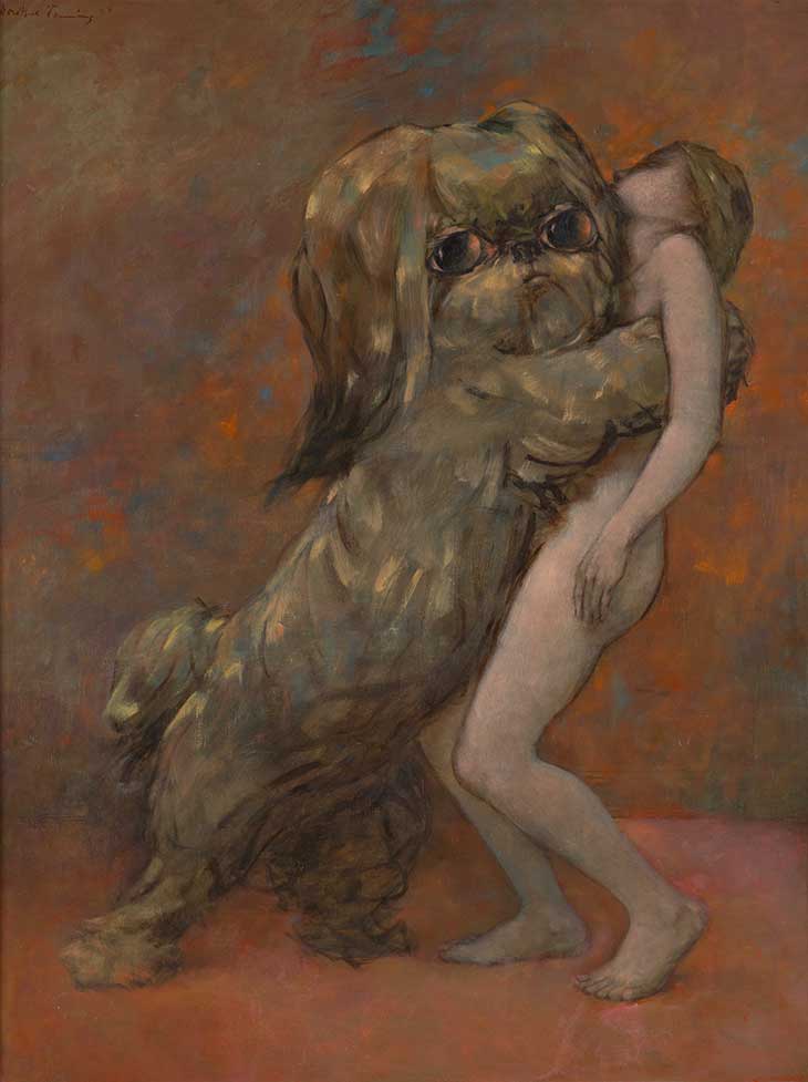 Tableau Vivant (Living Picture) (1954), Dorothea Tanning. National Galleries of Scotland