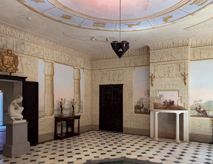 The Egyptian Room at the Villa di San Martino, Elba