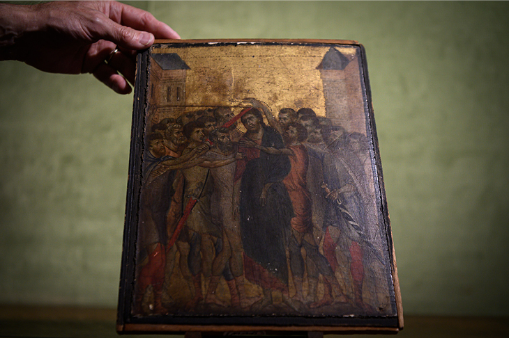 The Mocking of Christ, thought to have been painted by Cimabue, will be auctioned at Senlis on 27 October.