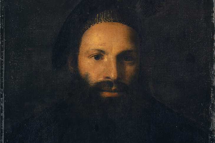 Portrait of Pietro Aretino (detail), (1527), here attributed to Titian. Kunstmuseum Basel