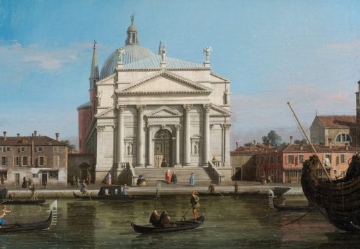 The Redentore, Venice (detail; c. 1746), Canaletto.