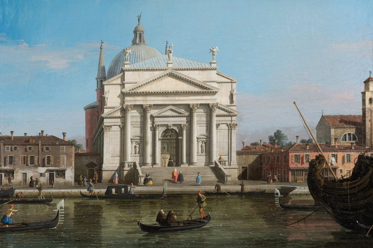 The Redentore, Venice (detail; c. 1746), Canaletto.