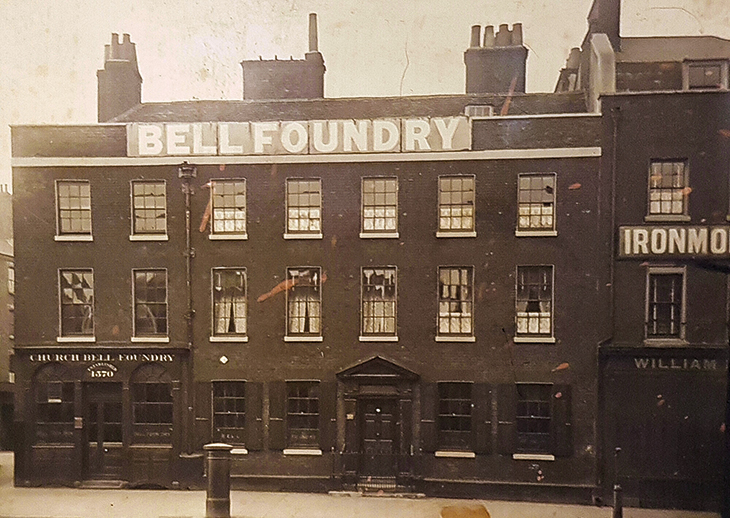 The Whitechapel Bell Foundry, photographed in 1906.