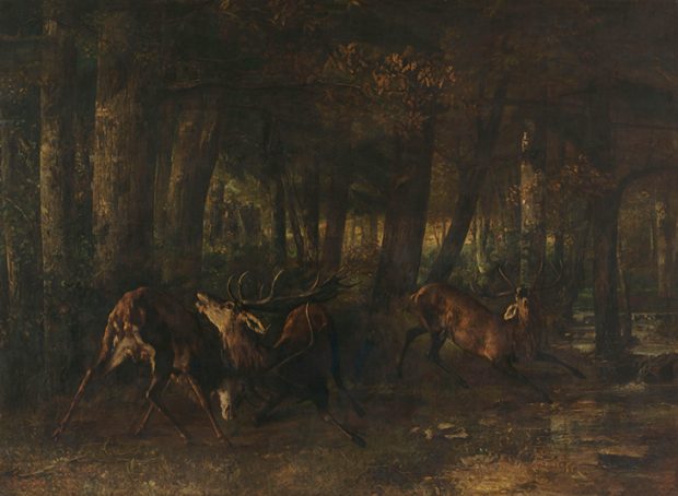 Spring Rut. The Battle of the Stags (1861), Gustave Courbet. Musée d’Orsay, Paris. Photo: © RMN Grand-Palais (Musée d’Orsay)/Hervé Lewandowski
