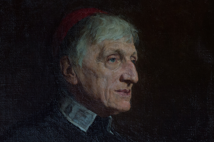Detail of the portrait unveiled at Birmingham Oratory in 2019.