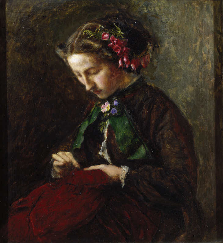 Effie with Foxgloves in her Hair (The Foxglove) (1853), John Everett Millais.