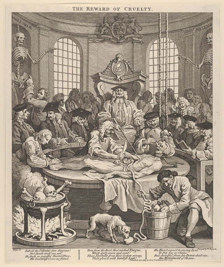 The Four Stages of Cruelty, 4: The Reward of Cruelty (1751), William Hogarth. Metropolitan Museum of Art, New York