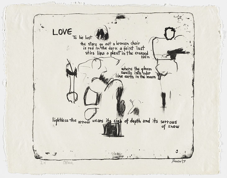 Love (1957), Larry Rivers. Lithograph from Stones (Universal Limited Art Editions, 1960). Museum of Modern Art, New York.