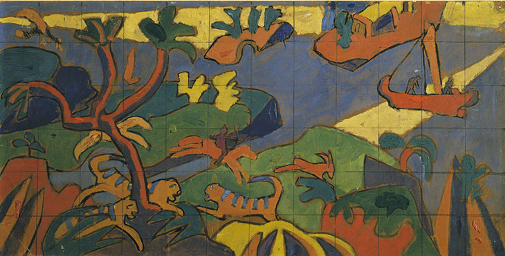 Study for a mural decoration for the Cave of the Golden Calf, London (1912), Spencer Gore. Tate, London