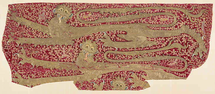 Fragment of a horse caparison (1330–40), England.