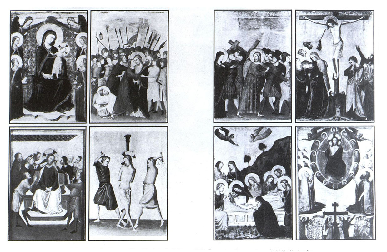 Miklós Boskovits’s reconstruction of eight panels by the Maestro di San Martino alla Palma, painted in c. 1320, as a diptych