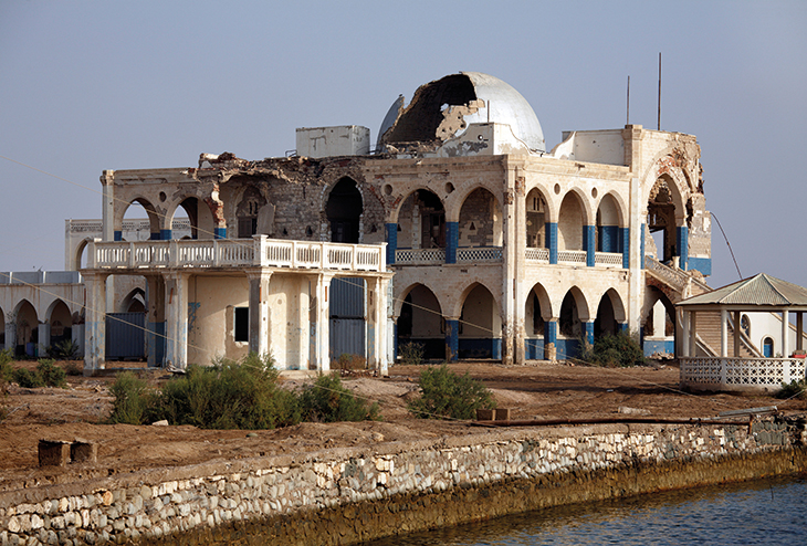 The Governor’s Palace in Massawa – built in 1872, later used by Haile Selassi as his winter residence, and badly damaged in 1990 during the Ethiopian bombardment of Eritrea.