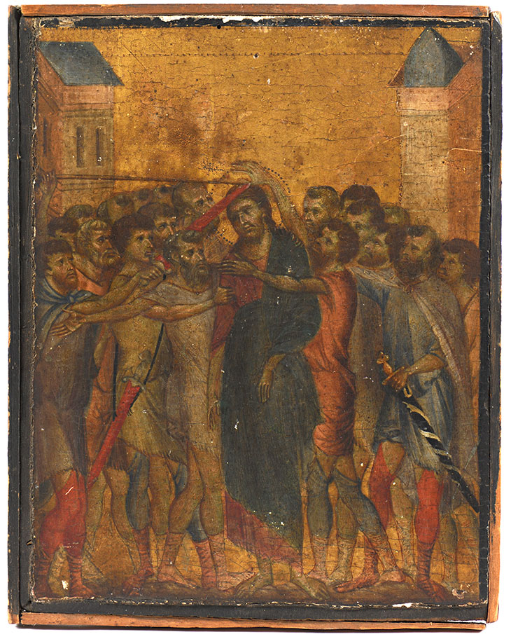 The Mocking of Christ (detail; c. 1280), Cimabue.