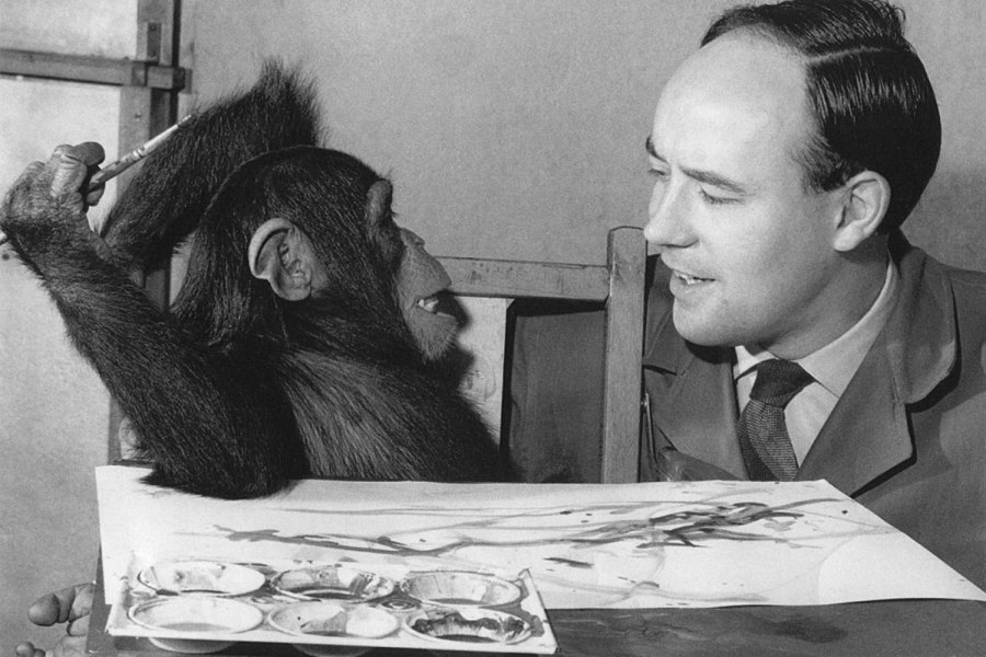 Congo with Desmond Morris in 1957.