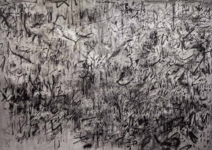 Invisible Sun (algorithm 4, first letter form) (2014), Julie Mehretu.