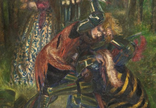 The Death of Breuse sans Pitié (detail; 1857; retouched 1865), Dante Gabriel Rossetti.