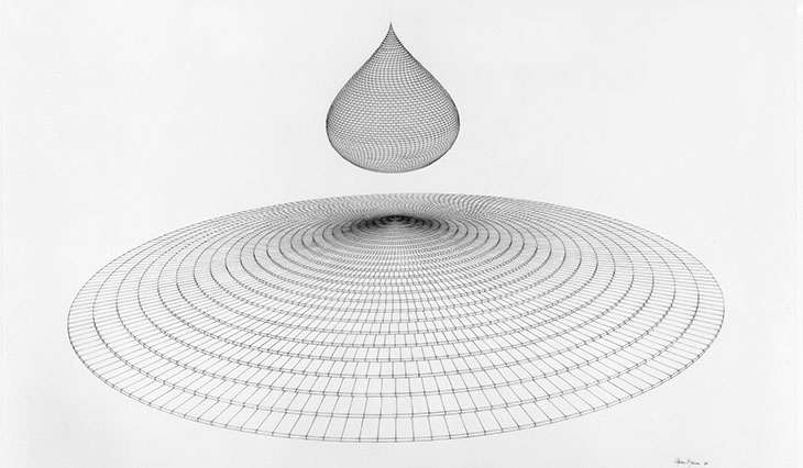 Teardrop – Monument to Being Earthbound (1984), Agnes Denes.