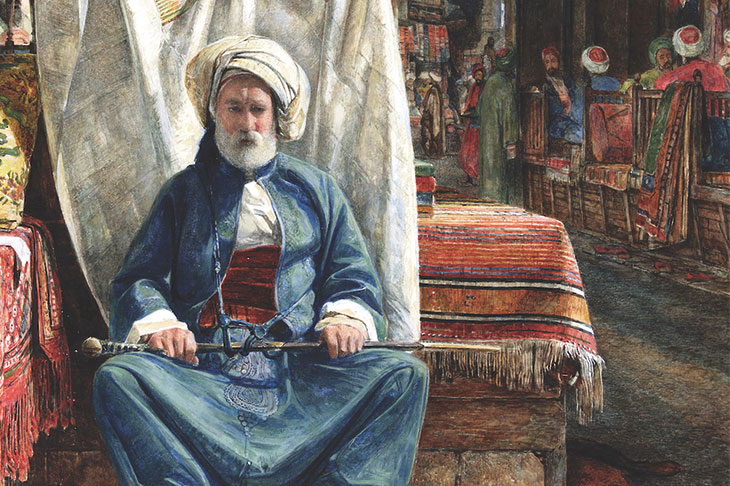 In the Bezestein, El Khan Khalil, Cairo (1860), John Frederick Lewis. Blackburn Museum and Art Gallery