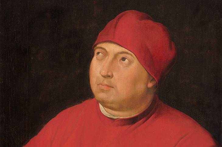 Tommaso Inghirami (detail; c. 1510), Raphael.
