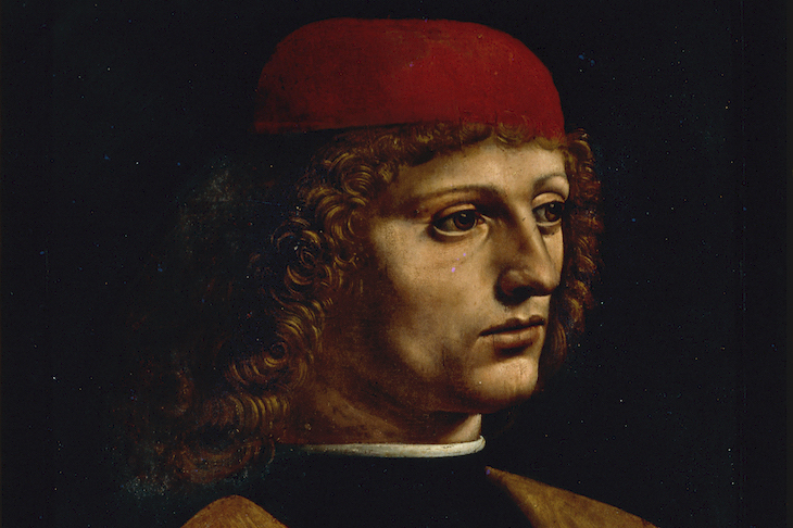 Portrait of a Musician (detail; 1485–90), Leonardo da Vinci.