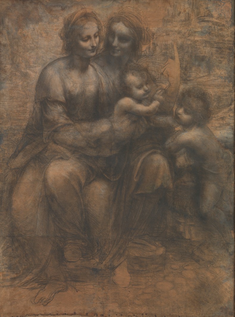 The Virgin and Child with Saint Anne and Saint John the Baptist (c. 1499–1500), Leonardo da Vinci.
