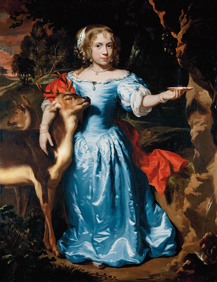 Portrait of a Girl with a Deer (c. 1671), Nicolaes Maes