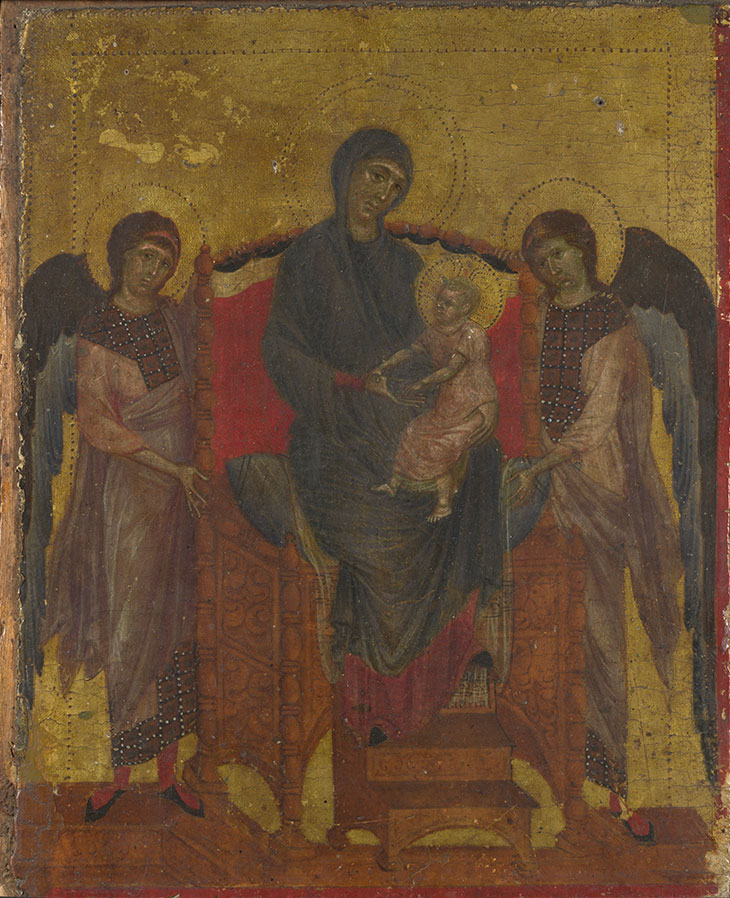 The Virgin and Child with Two Angels (c. 1280–85), Cimabue. 