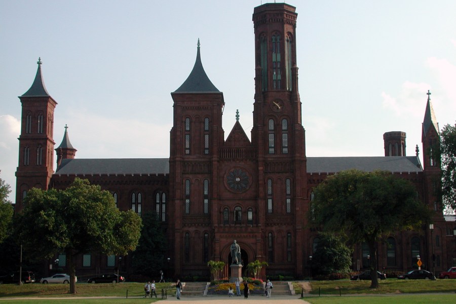 Smithsonian Institution Building, ‘The Castle’, on the National Mall in Washington, D.C.