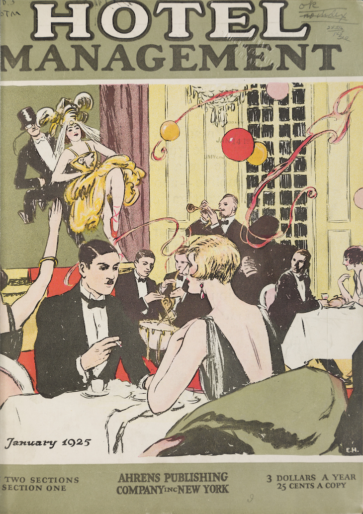 Cover of Hotel Management, January 1925, Edward Hopper