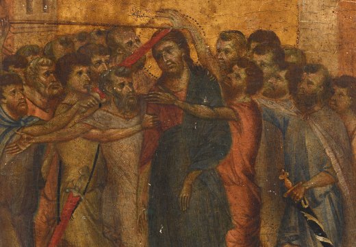 The Mocking of Christ (detail; c. 1280), Cimabue.