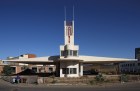 The Fiat Tagliero service station in Asmara, designed by Giuseppe Pettazzi and completed in 1938.