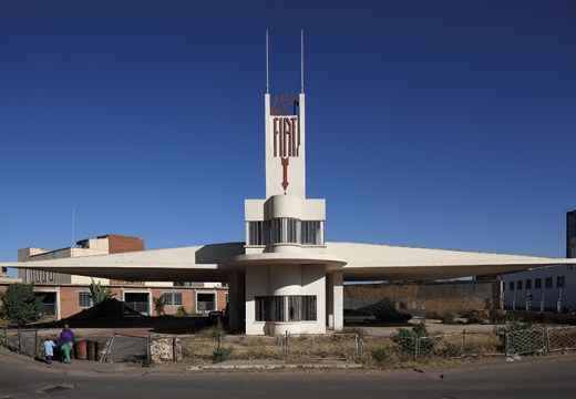 The Fiat Tagliero service station in Asmara, designed by Giuseppe Pettazzi and completed in 1938.