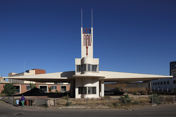 The Fiat Tagliero service station in Asmara, designed by Giuseppe Pettazzi and completed in 1938.