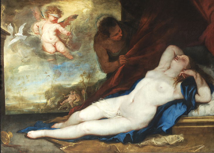 Sleeping Venus with Cupid and Satyr (c. 1670), Luca Giordano